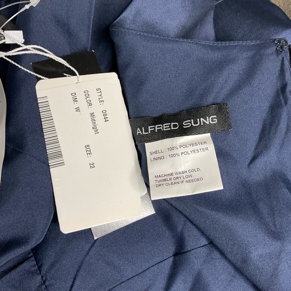 ALFRED SUNG Deep Blue Formal Maxi Dress - Picture 11 of 16